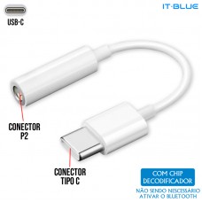 Cabo Adaptador Tipo C x P2 LE-0161 It Blue